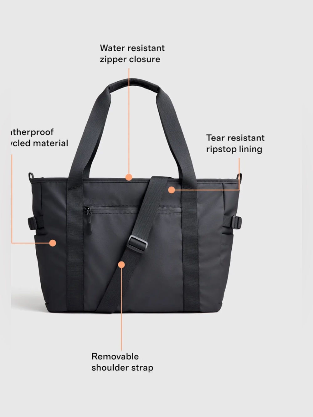 QUINCE women’s Weather Proof Utility Tote - 17.8 Liters